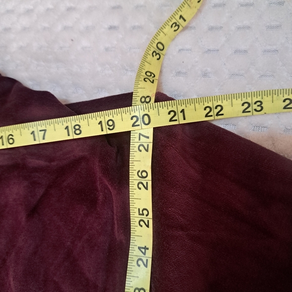 King Size  Swetpants set Women  Plus Size 2XL Velvet  Burgundy - Picture 9 of 10